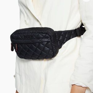 MZ Wallace Quilted Black Belt Bag